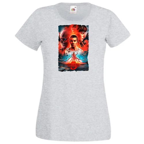 Szürke Stranger Things női rövid ujjú póló - Series 4.
