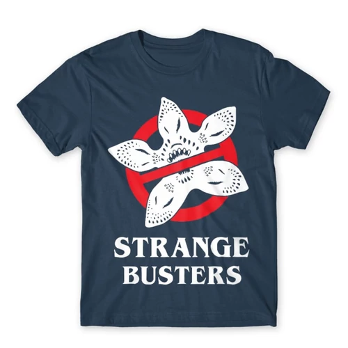 Denim Stranger Things férfi rövid ujjú póló - Strange Busters