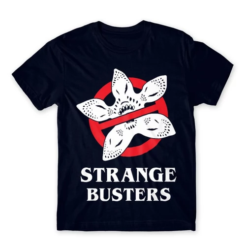 Sötétkék Stranger Things férfi rövid ujjú póló - Strange Busters