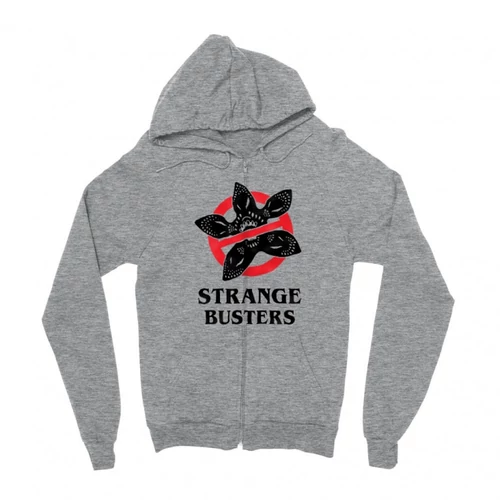 Sportszürke Stranger Things zipzáros pulóver - Strange Busters