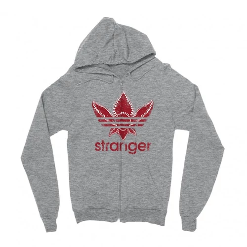 Sportszürke Stranger Things zipzáros pulóver - Stranger Adidas