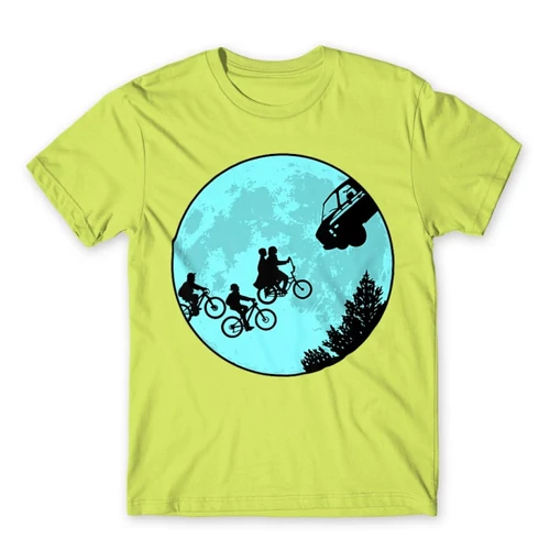 Almazöld Stranger Things férfi rövid ujjú póló - Stranger Moon