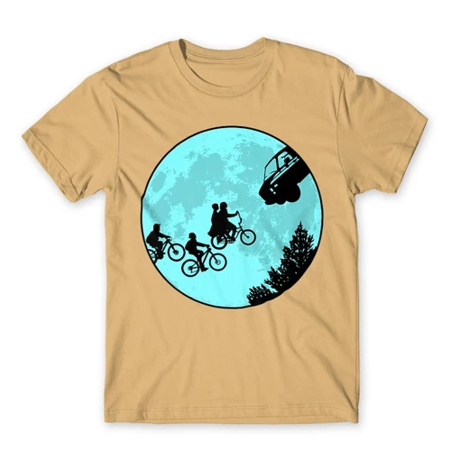 Homok Stranger Things férfi rövid ujjú póló - Stranger Moon