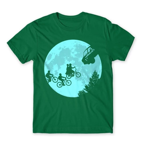 Zöld Stranger Things férfi rövid ujjú póló - Stranger Moon