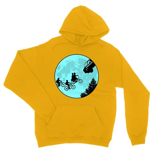 Sárga Stranger Things unisex kapucnis pulóver - Stranger Moon