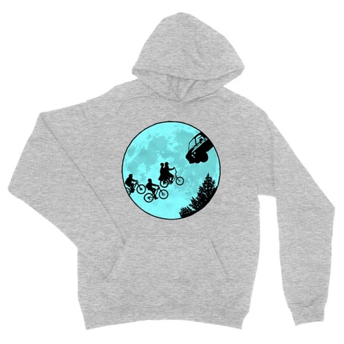 Sportszürke Stranger Things unisex kapucnis pulóver - Stranger Moon