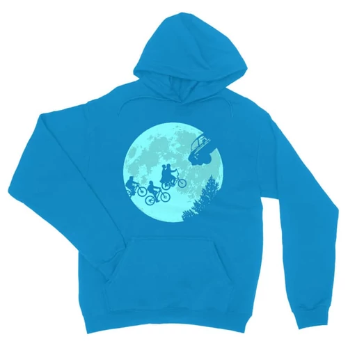 Zafírkék Stranger Things unisex kapucnis pulóver - Stranger Moon