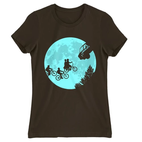 Barna Stranger Things női rövid ujjú póló - Stranger Moon