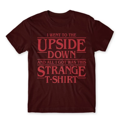 Bordó Stranger Things férfi rövid ujjú póló - Stranger T-shirt