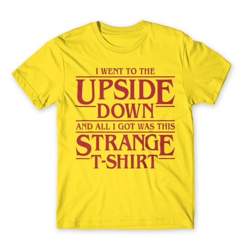 Citromsárga Stranger Things férfi rövid ujjú póló - Stranger T-shirt