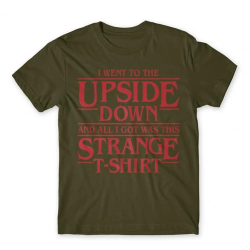 Khaki Stranger Things férfi rövid ujjú póló - Stranger T-shirt