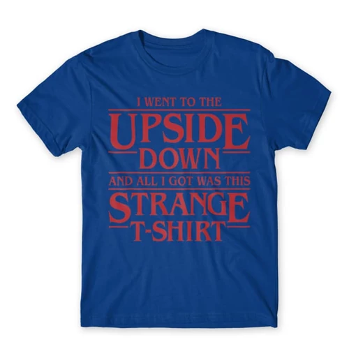 Királykék Stranger Things férfi rövid ujjú póló - Stranger T-shirt