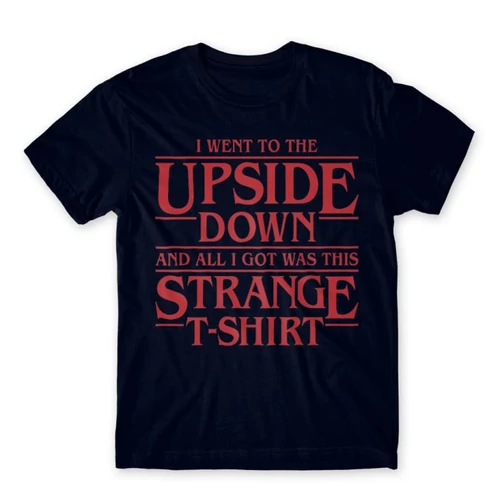 Sötétkék Stranger Things férfi rövid ujjú póló - Stranger T-shirt