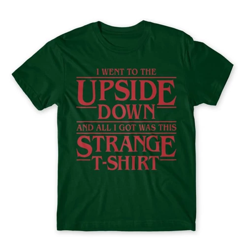 Sötétzöld Stranger Things férfi rövid ujjú póló - Stranger T-shirt