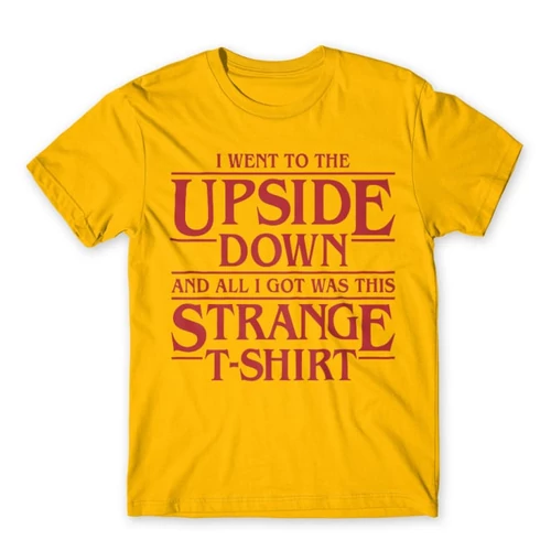 Sárga Stranger Things férfi rövid ujjú póló - Stranger T-shirt