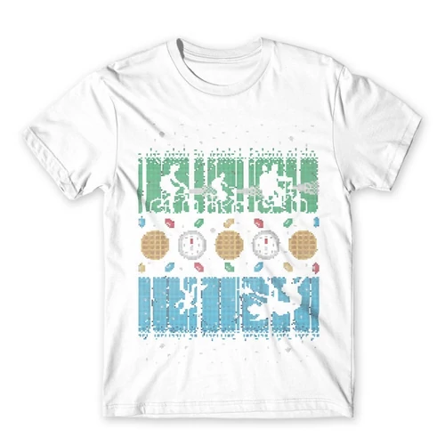 Fehér Stranger Things férfi rövid ujjú póló - Stranger Sweater
