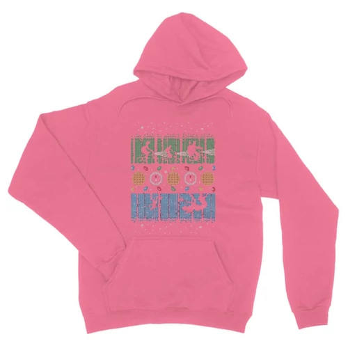 Világos rózsaszín Stranger Things unisex kapucnis pulóver - Stranger Sweater