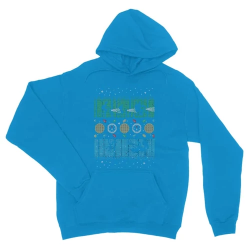Zafírkék Stranger Things unisex kapucnis pulóver - Stranger Sweater