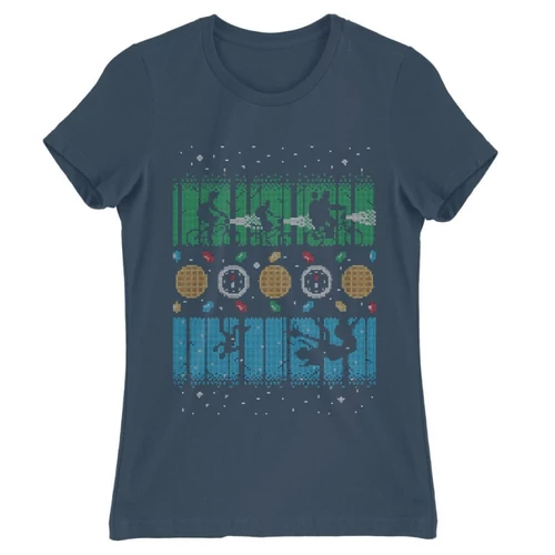 Denim Stranger Things női rövid ujjú póló - Stranger Sweater