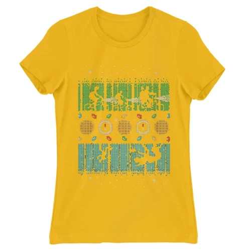 Sárga Stranger Things női rövid ujjú póló - Stranger Sweater