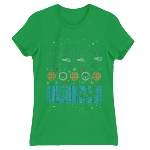 Zöld Stranger Things női rövid ujjú póló - Stranger Sweater