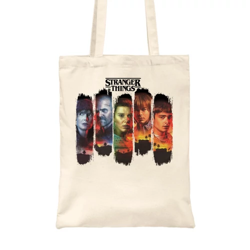 Homok Stranger Things vászontáska - Stripes
