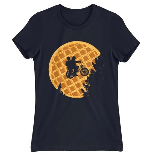 Sötétkék Stranger Things női rövid ujjú póló - Waffle Moon