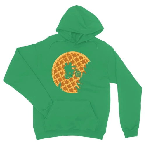 Zöld Stranger Things unisex kapucnis pulóver - Waffle Moon