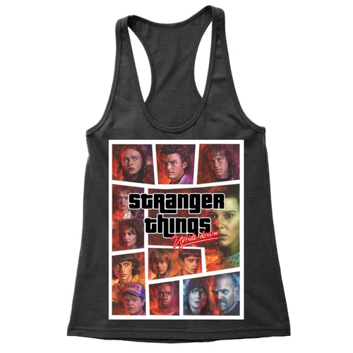 Fekete Stranger Things női trikó - GTA