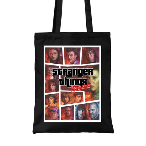 Fekete Stranger Things vászontáska - GTA