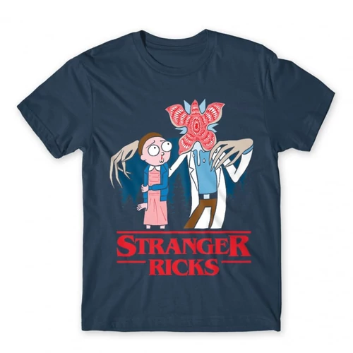 Denim Stranger Things férfi rövid ujjú póló - Stranger Ricks