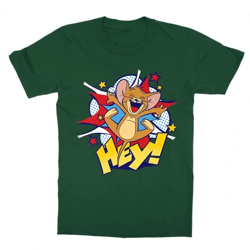 Sötétzöld Tom és Jerry gyerek rövid ujjú póló - Hey