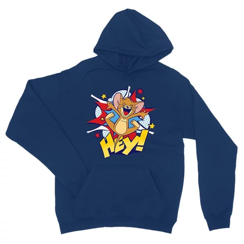 Királykék Tom és Jerry unisex kapucnis pulóver - Hey