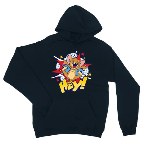 Sötétkék Tom és Jerry unisex kapucnis pulóver - Hey
