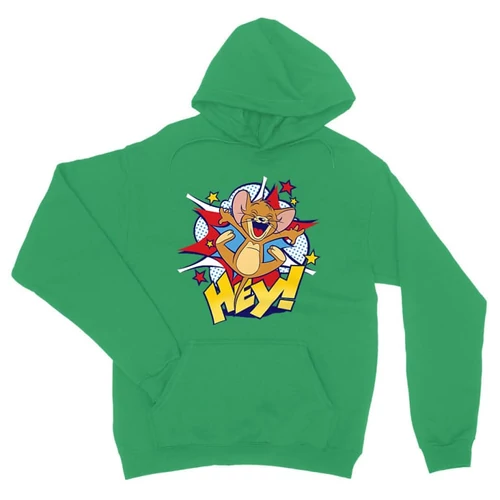 Zöld Tom és Jerry unisex kapucnis pulóver - Hey