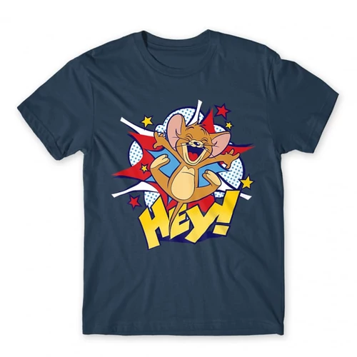 Denim Tom és Jerry férfi rövid ujjú póló - Hey