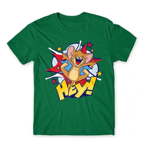 Zöld Tom és Jerry férfi rövid ujjú póló - Hey