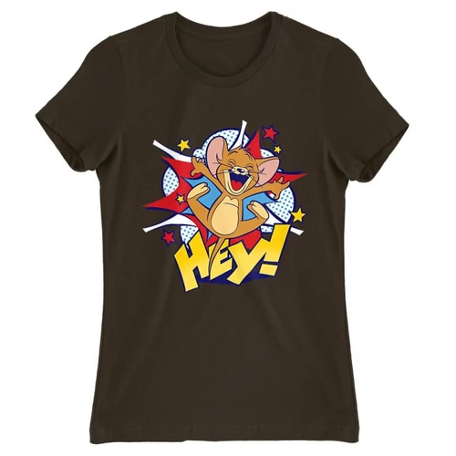 Barna Tom és Jerry női rövid ujjú póló - Hey
