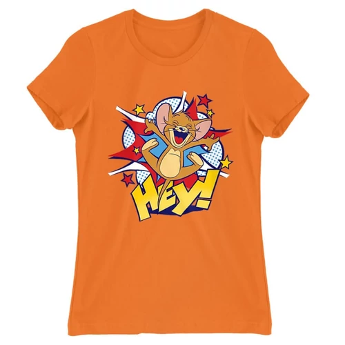 Narancs Tom és Jerry női rövid ujjú póló - Hey