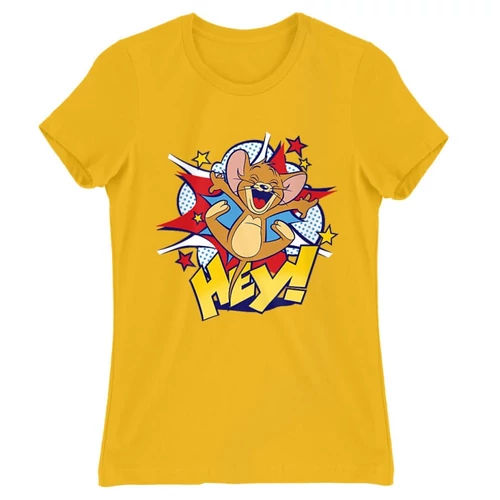 Sárga Tom és Jerry női rövid ujjú póló - Hey