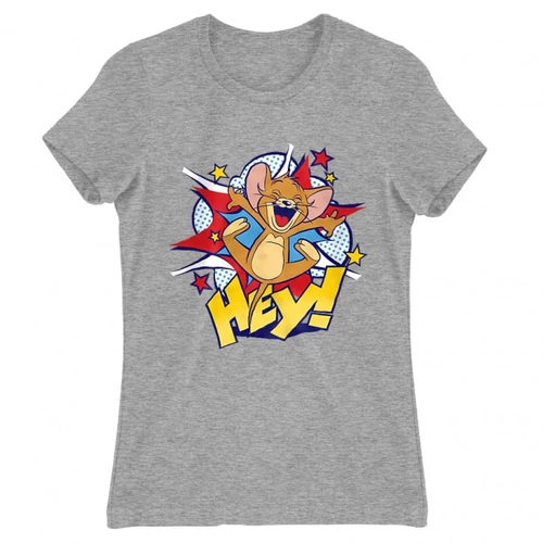 Sportszürke Tom és Jerry női rövid ujjú póló - Hey