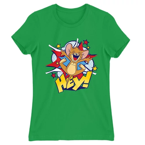 Zöld Tom és Jerry női rövid ujjú póló - Hey