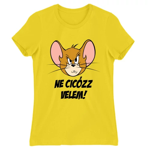 Citromsárga Tom és Jerry női rövid ujjú póló - Ne cicózz velem!