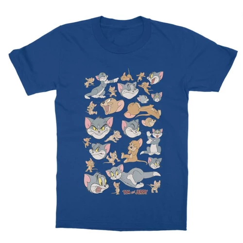 Királykék Tom és Jerry gyerek rövid ujjú póló - Pattern
