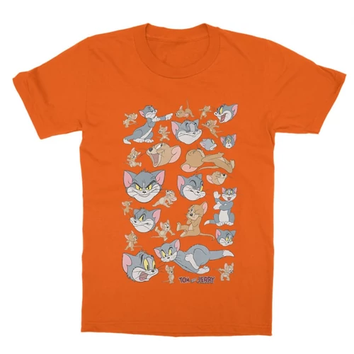 Narancs Tom és Jerry gyerek rövid ujjú póló - Pattern