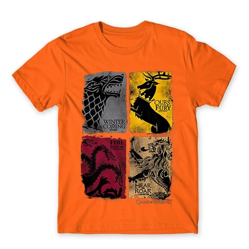 Narancs Trónok harca férfi rövid ujjú póló