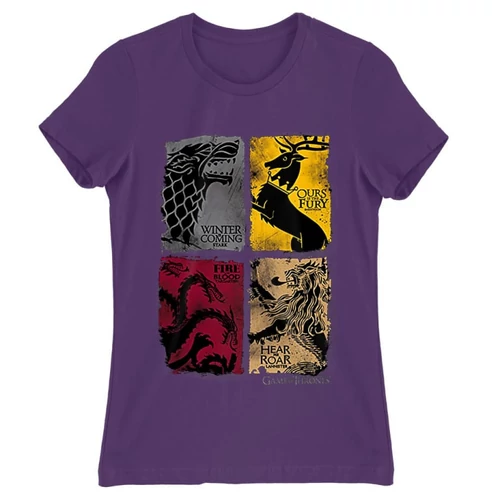 Sötétlila Trónok harca női rövid ujjú póló