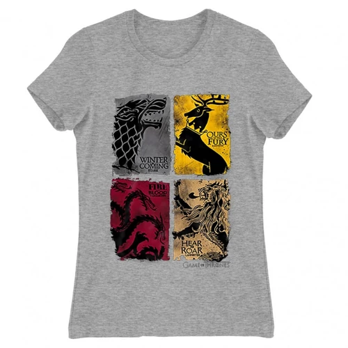 Sportszürke Trónok harca női rövid ujjú póló