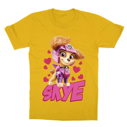 Sárga Mancs őrjárat gyerek rövid ujjú póló - Skye