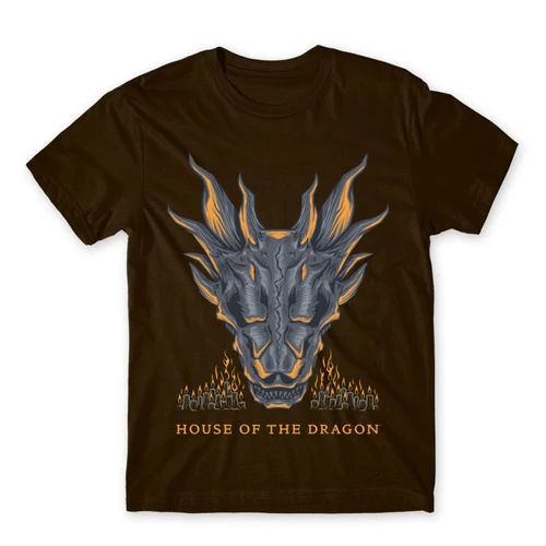Barna Sárkányok háza férfi póló - Dragon Shield